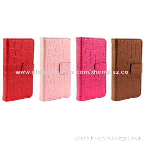PU Leather, Crocodile Skin Style, Wallet Card Holder, Case for Apple iPhone Series